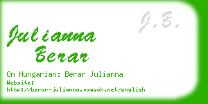 julianna berar business card